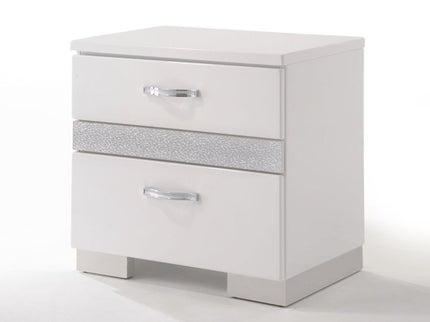 Naima II - High Gloss Nightstand - White