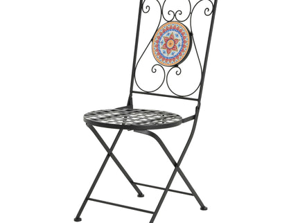 Lambert - Outdoor Chat Set - Black / Red