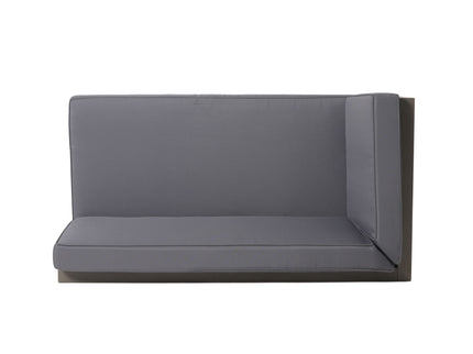 Aura - 2 Piece Outdoor Set With X Back Left Bench And Corner - Dark Gray