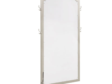 Colwood - Full Floor Mirror With LED Lighting And Storage Hooks - Silver