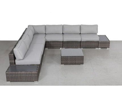 Wicker Sectional Seating Group With Cushions