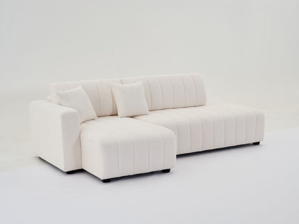 Jessica - Lamb Wool Sectional Sofa With Chaise, Versatile Configuration