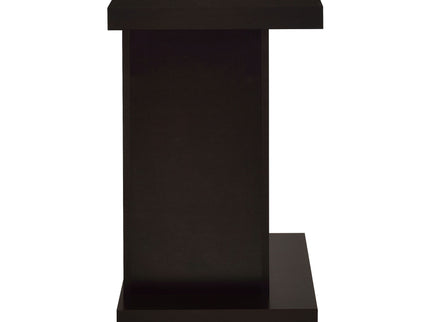 Fiona - Pedestal Console Table With Geometric Design - Cappuccino