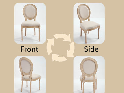Upholstered With Round Back Dining Chairs (Set of 2)