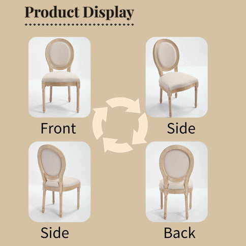 Upholstered With Round Back Dining Chairs (Set of 2)
