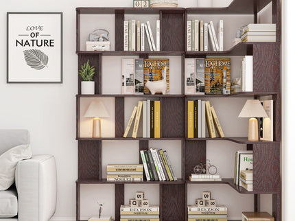 Modern 5 Tier Open Storage Bookcase