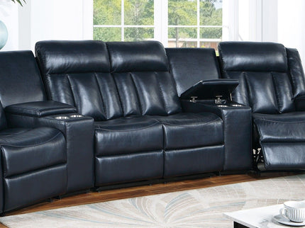 Reclining Sectional Sofa Set With Console Cup Holders USB Ports And Track Arms