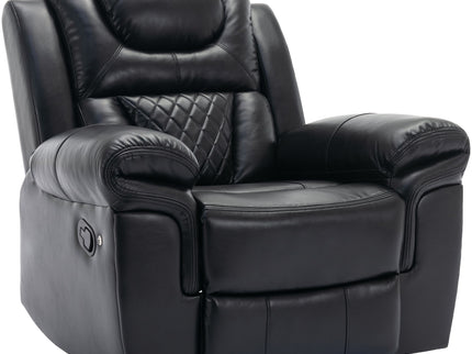 Home Theater Seating Manual Recliner Chair, Led Light Strip For Living Room - Black