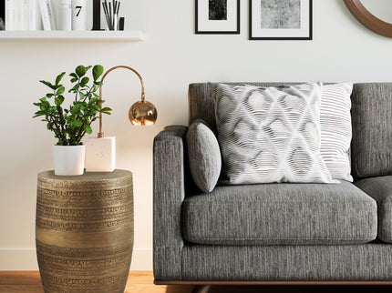 Johnsen - Handcrafted Large Metal Accent Table
