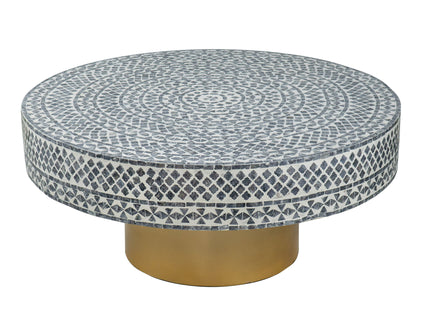 Unique Capiz Coffee Table & Pedestal Base
