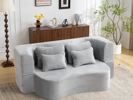 Modern Floor Sofa With 4 Pillows