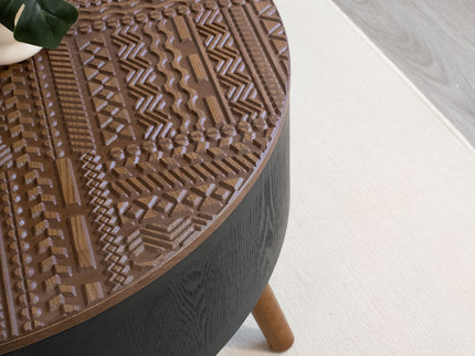 Round Coffee Table With Storage Function For Living Rooms
