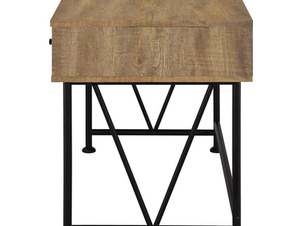 Vellun - 3 Drawer Writing Desk - Mango Color