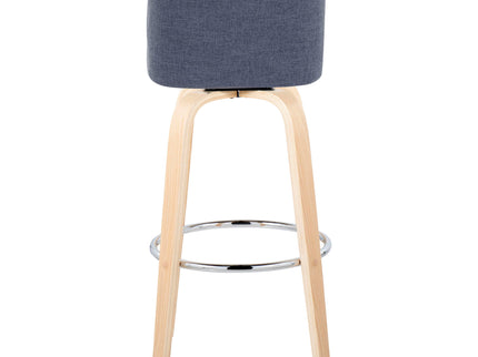 Toriano - Contemporary Fixed Height Barstool & Swivel With Round Footrest (Set of 2)