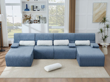 Oversized Sectional Sofa, Living Room Seating With Modular Design