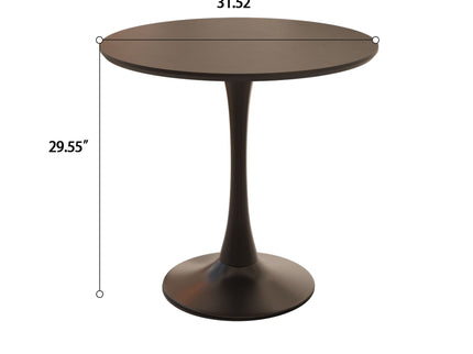 Round Dining Table Set With Tulip Design And 2 Chairs