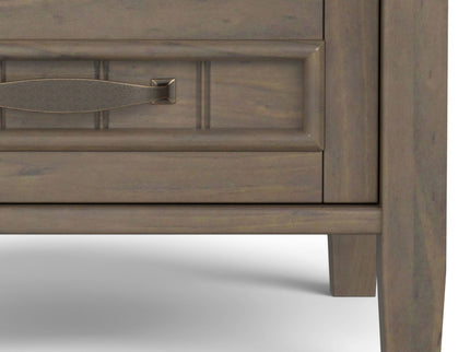 Lev - End Table With Bottom Drawer - Smoky Brown