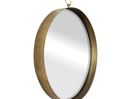 Round Mirror, Circle Mirror With Iron Frame For Living Room Bedroom Vanity Entryway, Hallway