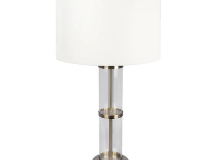 Echo - Table Lamp With On / Off Switch Clear Body Base - Clear / Silver / White