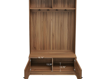 Modern Storage Closet For Bedroom, Entryway, Or Living Room - Walnut