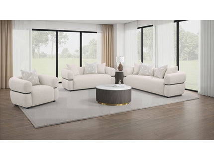 Ramsay - Round Arm Loveseat - Beige