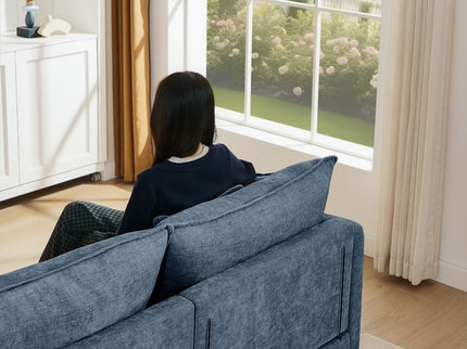 Modular L-Shaped Sectional Sofa With Movable Ottoman