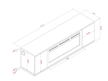 Mason - Entertainment Unit With Bluetooth Speaker And LED Lighting - Natural