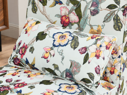 Stylish Flannel Dining Chair With Soft Cushion And Backrest