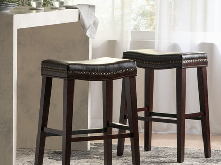 Elegant Saddle Stool With Curved Seat Comfort - Brown