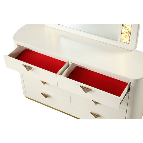 La Pierre - Bedroom Set With Upholstered LED Bed