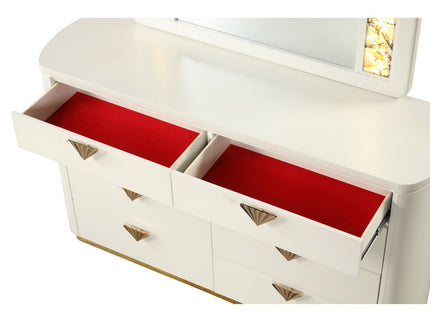 La Pierre - Modern Bedroom Set With Upholstered LED Bed