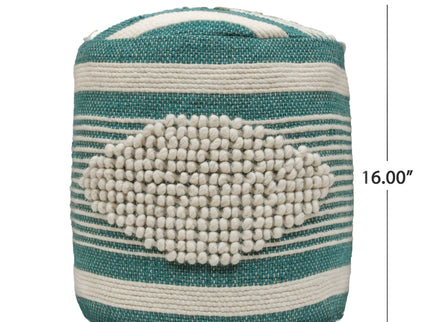 Diamond - Handcrafted Cylindrical Pouf