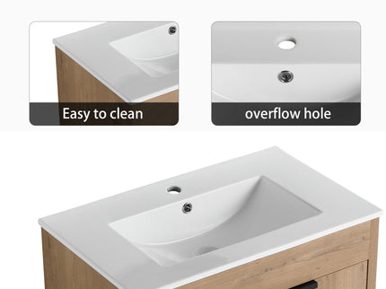 Freestanding Bathroom Vanity & Sink, Storage Cabinets, Soft Closing Doors