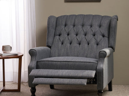 Dunham - Contemporary Fabric Tufted Oversized Pushback Recliner