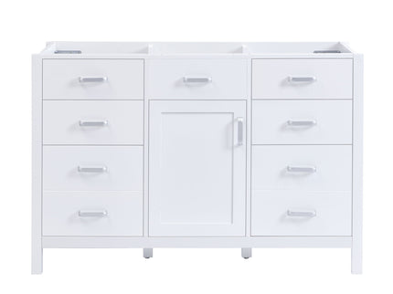 46.5" Modern Bathroom Vanity Cabinet Only, Soft Close Door & 6 Drawers - White