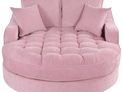 Modern Chaise Lounge Upholstered Sofa Couch With Tufted Seat And Detachable Pillows For Living Room