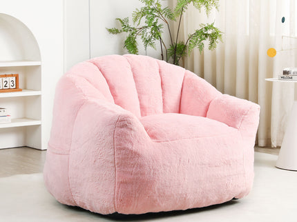 Beanbag Chair, Beanbag Sofa Chair With Armrests Stuffed High Density Foam