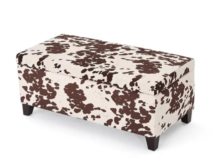 Storage Ottoman - Brown Multi