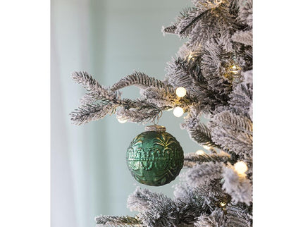 Christmas Ball Ornaments, Glass Decorative Hanging Ball Christmas Tree Ornaments, For Holiday Party Decorations (Set of 6) - Green