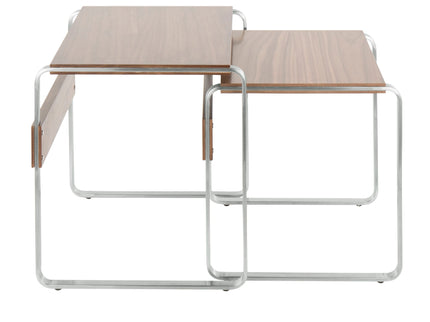 Tea Side Mid-Century Modern Nesting Tables - Walnut