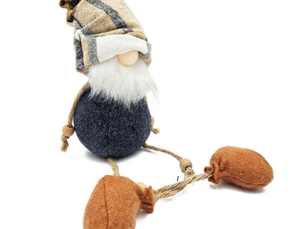 3 Pieces Fall Thanksgiving Gnomes Decorations, Harvest Festival Table Home Ornaments For Holiday Party Gifts - Blue / Brown
