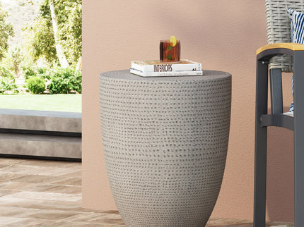 Outdoor Lightweight Concrete, Side Table - Natural