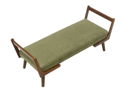 Mid-Century Bench With Wood Legs