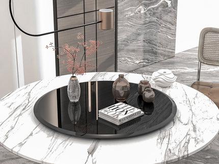 28" Round Tempered Glass Table Top Clear Glass Thick Beveled Polished Edge