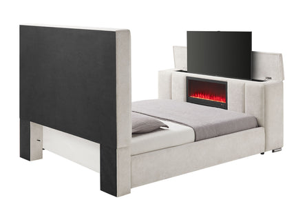 Sacha - Bed With TV Lift And Fireplace