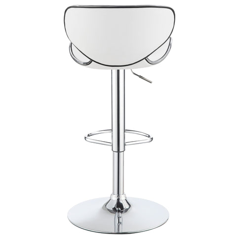 Edenton - Upholstered Adjustable Bar Stool (Set of 2) - White