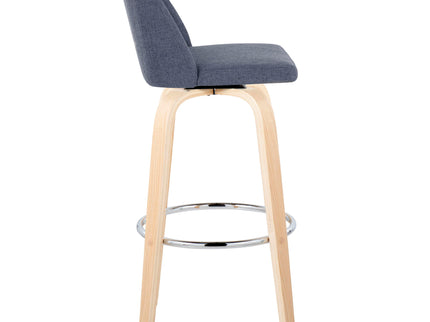 Toriano - Contemporary Fixed Height Barstool & Swivel With Round Footrest (Set of 2)