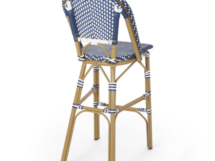 Outdoor Pe Rattan French Barstool Set