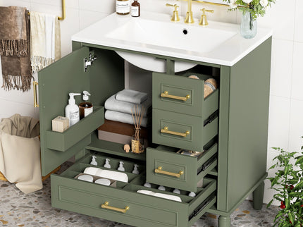 Traditional Bathroom Vanity Set With Soft Close Doors