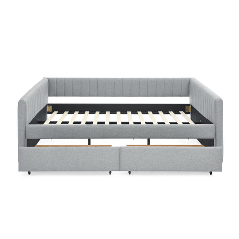 Upholstered Queen Daybed With 2 Drawers